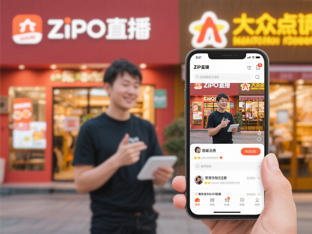 1秒懂!zipo直 播app_zipo直 播app_大众点评 用户只需完成简单注册,即可快速开始直播。